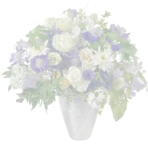 White mixed bouquet, excl. vase